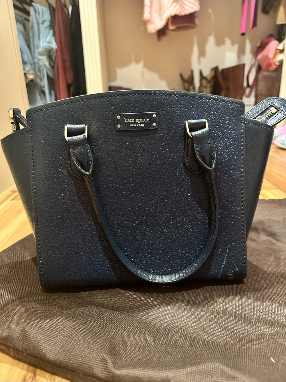 kate spade structured pebbled